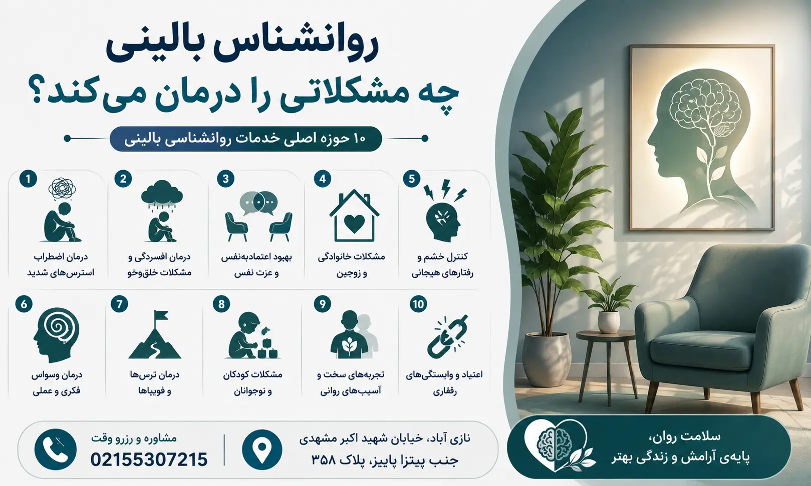 روانشناس بالینی چه مشکلاتی را درمان می‌کند؟ | خدمات روانشناسی بالینی